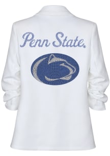 Penn State Nittany Lions Womens White Script Nittany Lion Blazer Medium Weight Jacket