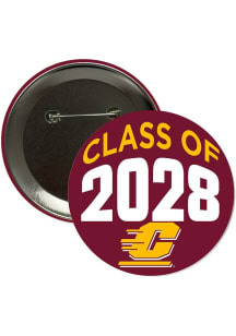 Central Michigan Chippewas 3" Class of 2028 Button - Maroon