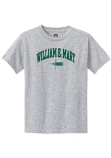 Summit Sportswear William & Mary Tribe Youth Grey ARCH SEAL Short Sleeve T-Shirt