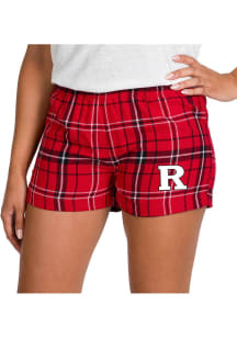 Concepts Sport Rutgers Scarlet Knights Womens Black Ultimate Flannel Shorts