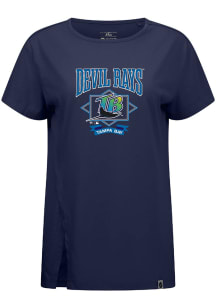 Levelwear Tampa Bay Rays Womens Navy Blue Influx Precinct Cooperstown Short Sleeve T-Shirt