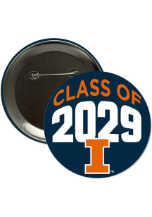 Illinois Fighting Illini 3" Class of 2029 Button - Orange