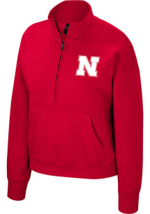 Colosseum Nebraska Cornhuskers Womens Red Claire Qtr Zip