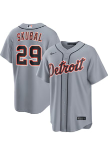 Tarik Skubal Detroit Tigers Mens Replica Road Jersey - Grey