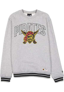 New Era Pittsburgh Pirates Mens Grey City Connect Long Sleeve Crew Sweatshirt
