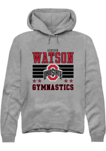 Addison Watson Ohio State Buckeyes Mens Grey NIL Striped Player Hood