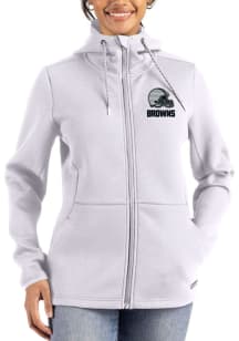 Cutter and Buck Cleveland Browns Womens Grey Mono Epic Comfort Full Zip Light Weight Jacket