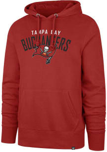 47 Tampa Bay Buccaneers Mens Red Outrush Headline Long Sleeve Hoodie