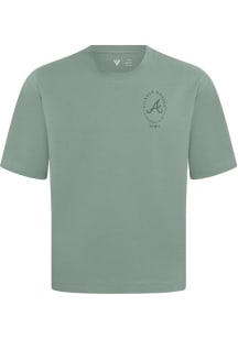 Levelwear Atlanta Braves Green Signature Knit Register Short Sleeve Fashion T Shirt