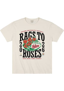 Homefield Indiana Hoosiers White 2026 Rose Bowl Champions Rags to Roses Short Sleeve Fashion T Shi..