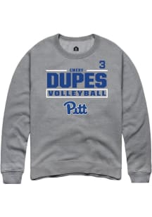 Emery Dupes Pitt Panthers Mens Graphite NIL Stacked Box Player Crew