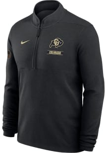 Nike Colorado Buffaloes Mens Black Military Appreciation Long Sleeve Qtr Zip Pullover