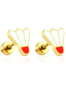 Kansas City EB & Co Shuttlecock Stud Womens Earrings