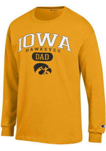 Champion Iowa Hawkeyes Gold Dad Pill Jersey Long Sleeve T Shirt