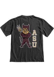 Blue 84 Arizona State Sun Devils Charcoal Front Back Overdyed Short Sleeve T Shirt