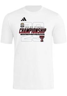 Adidas Texas Tech Red Raiders White Big 12 Football Championship Bound Short Sleeve T Shirt
