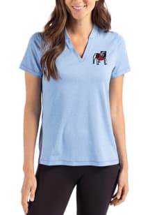 Cutter and Buck Georgia Bulldogs Womens Light Blue Forge Short Sleeve T-Shirt