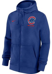 Nike Chicago Cubs Mens Blue Primetime Lockup Long Sleeve Full Zip Jacket