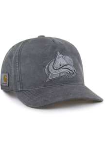 47 Colorado Avalanche Carhartt Garment Dyed Tonal Hitch RF Adjustable Hat - Charcoal