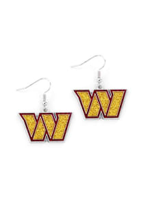 Washington Commanders Glitter Dazzle Womens Earrings