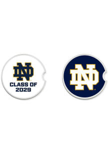 Notre Dame Fighting Irish Class of 2029 Set of 2 Car Coaster - White
