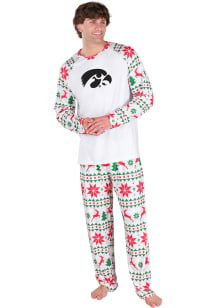 Concepts Sport Iowa Hawkeyes Mens White Holiday Tidings Sleep Pants
