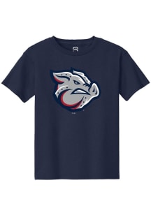 Summit Sportswear Lehigh Valley Ironpigs Youth Navy Blue Primary Logo Short Sleeve T-Shirt