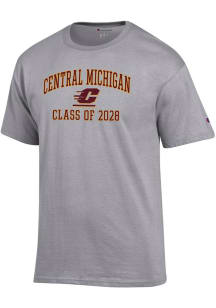 Champion Central Michigan Chippewas Grey Primary Class of 2028 Jersey Short Sleeve T Shirt