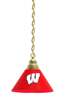 Wisconsin Badgers Single Gold Billiard Lamp