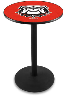 Georgia Bulldogs Mascot Black Round Base Pub Table