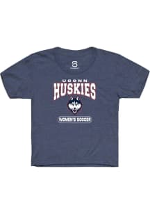 Summit Sportswear UConn Huskies Youth Navy Blue Women's Soccer Short Sleeve T-Shirt