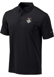 Columbia Washington Huskies Mens Black Vault Heat Seal Omni Wick Drive Short Sleeve Polo