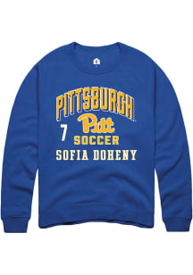 Sofia Doheny Pitt Panthers Mens Blue NIL Arch Logo Player Crew