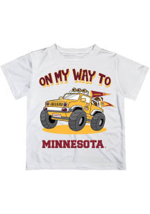 Vive La Fete Minnesota Golden Gophers Infant On My Way Short Sleeve T-Shirt White