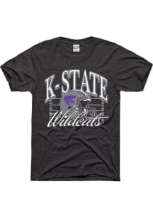 Charlie Hustle K-State Wildcats Black Football Football Helmet Short Sleeve Fashion T Shirt