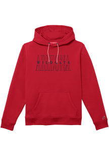 League Arizona Wildcats Mens Red Arch Name 1991 Long Sleeve Hoodie