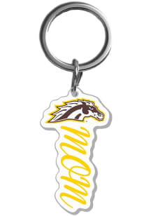 Western Michigan Broncos Mom Acrylic Keychain - Brown