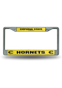 Emporia State Hornets Decal Chrome License Plate Frame - Silver