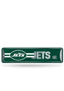New York Jets Primary 4x15 Metal Street Sign - Silver