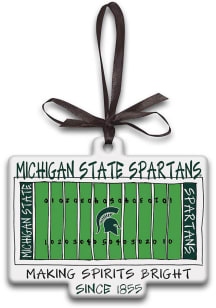 Michigan State Spartans Flat Stadium Ornament - Green