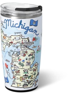 Michigan Swig Fish Kiss 22oz Stainless Steel Tumbler - White