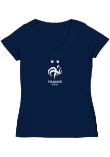 Vive La Fete France National Team Womens Navy Blue Haley Short Sleeve Fit Tee