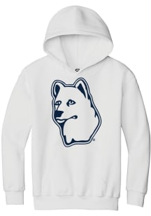 Summit Sportswear UConn Huskies Youth White Alt Logo Long Sleeve Hoodie