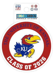 Kansas Jayhawks Class of 2026 Durable Stickers - Blue