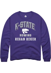 Regan Reker K-State Wildcats Mens Purple NIL Arch Logo Player Crew
