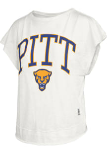 Pressbox Pitt Panthers Womens White Nelson Movement Short Sleeve T-Shirt