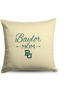 Baylor Bears Mom 18x18 Throw Pillow - White