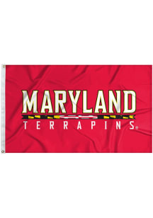 Maryland Terrapins 3x5 Logo Grommet Silk Screen Grommet Flag - Red