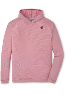 Peter Millar Iowa State Cyclones Mens Cardinal Red Sugar Stripe Long Sleeve Hoodie