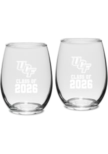 UCF Knights Class of 2026 Stemless Wine Set Stemless Wine Glass - White